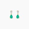 Histoire d'Or Boucles D'Oreilles Puces Porfirio Or Jaune Emeraude Diamant