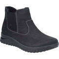 Bottines Rieker black casual closed ladies mid height boots