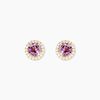 Histoire d'Or Boucles D'Oreilles Puces Munira Or Jaune Am&eacute;thyste Oxyde De Zirconium