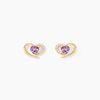 Histoire d'Or Boucles D'Oreilles Puces Creighton Or Jaune Am&eacute;thyste Oxyde De Zirconium