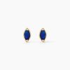 Histoire d'Or Boucles D'Oreilles Puces Lucky Gems Or Jaune Lapis Lazuli Oxyde De Zirconium