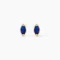 Boucles d'oreille sur Grenoble : Histoire d'Or Boucles D'Oreilles Puces Lucky Gems Or Jaune Lapis Lazuli Oxyde De Zirconium