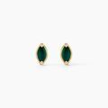 Boucles d'oreille sur Grenoble : Histoire d'Or Boucles D'Oreilles Puces Lucky Gems Or Jaune Malachite Oxyde De Zirconium