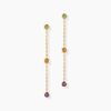 Histoire d'Or Boucles D'Oreilles Pendantes Prisme Or Jaune P&eacute;ridot Am&eacute;thyste Citrine