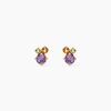 Histoire d'Or Boucles D'Oreilles Puces Prisme Or Jaune Am&eacute;thyste Citrine P&eacute;ridot