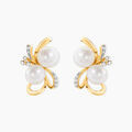 Boucles d'oreille sur Grenoble : Histoire d'Or Boucles D'oreilles Puces Wandula Or Jaune Perle De Culture Oxyde