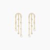 Histoire d'Or Boucles D'Oreilles Pendantes Nacr&eacute;e Or Jaune Perle De Culture Oxyde De Zirconium