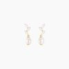 Histoire d'Or Boucles D'Oreilles Pendantes Nacr&eacute;e Or Jaune Perle De Culture Oxyde De Zirconium