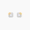Boucles d'oreille sur Grenoble : Histoire d'Or Boucles D'Oreilles Puces Or Jaune Argent Blanc Oxyde De Zirconium