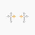 Histoire d'Or Boucles D'Oreilles Puces Or Jaune Argent Blanc Oxyde De Zirconium