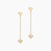 Histoire d'Or Boucles D'Oreilles Pendantes Cheri Or Jaune Oxyde