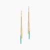 Histoire d'Or Boucles D'oreilles Pendantes Halcyone Or Jaune Aventurine