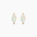 Boucles d'oreille sur Grenoble : Histoire d'Or Boucles D'Oreilles Puces Elisud Or Jaune Nacre