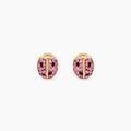 Boucles d'oreille sur Grenoble : Histoire d'Or Boucles D'Oreilles Puces Dima Or Jaune Cristal