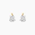 Histoire d'Or Boucles D'Oreilles Puces Or Jaune Argent Blanc