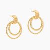 Histoire d'Or Boucles D'Oreilles Pendantes Boudicca Or Jaune