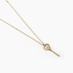 Histoire d'Or Collier Heartkey Or Jaune Diamant