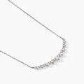 Histoire d'Or Collier Pericles Or Blanc Diamant Synth&eacute;tique