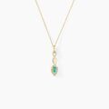 Colliers sur Grenoble : Histoire d'Or Collier Ondulations Or Jaune Emeraude Diamant