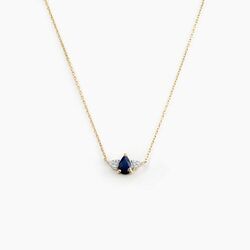 Histoire d'Or Collier Glykeria Or Jaune Saphir Diamant