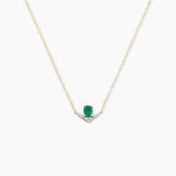 Histoire d'Or Collier Nizar Or Jaune Emeraude Diamant