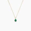 Histoire d'Or Collier Ond&eacute;e Or Jaune Malachite