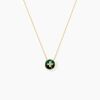 Histoire d'Or Collier Talisman Or Jaune Malachite Diamant