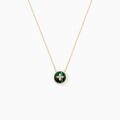 Histoire d'Or Collier Talisman Or Jaune Malachite Diamant
