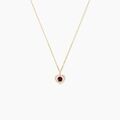 Histoire d'Or Collier Red Velvet Or Jaune Rhodolite Oxyde De Zirconium