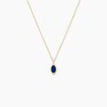 Histoire d'Or Collier Lucky Gems Or Jaune Lapis Lazuli Oxyde De Zirconium