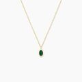 Histoire d'Or Collier Lucky Gems Or Jaune Malachite Oxyde De Zirconium