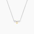 Histoire d'Or Collier Or Jaune et Argent Blanc Oxyde De Zirconium
