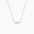 Histoire d'Or Collier Or Jaune Argent Blanc Oxyde De Zirconium