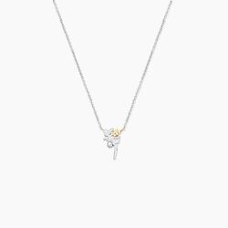 Histoire d'Or Collier Or Jaune Argent Blanc Oxyde De Zirconium