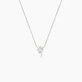 Histoire d'Or Collier Or Jaune Argent Blanc Oxyde De Zirconium
