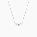 Colliers sur Grenoble : Histoire d'Or Collier Or Jaune Argent Blanc Oxyde De Zirconium