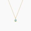 Histoire d'Or Collier Ond&eacute;e Or Jaune Amazonite