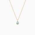Histoire d'Or Collier Ond&eacute;e Or Jaune Amazonite