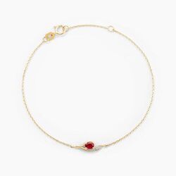 Histoire d'Or Bracelet Emotion Or Jaune Rubis Diamant