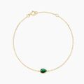 Bracelets sur Grenoble : Histoire d'Or Bracelet Ond&eacute;e Or Jaune Malachite