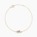Histoire d'Or Bracelet Jardin Secret Or Jaune Am&eacute;thyste Oxyde De Zirconium