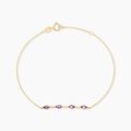 Histoire d'Or Bracelet Jardin Secret Or Jaune Am&eacute;thyste Oxyde De Zirconium