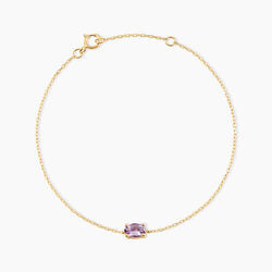 Histoire d'Or Bracelet Ovale Or Jaune Am&eacute;thyste