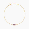Histoire d'Or Bracelet Ovale Or Jaune Am&eacute;thyste