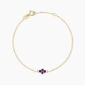 Bracelets sur Grenoble : Histoire d'Or Bracelet Everett Or Jaune Am&eacute;thyste Oxyde De Zirconium