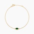 Histoire d'Or Bracelet Lucky Gems Or Jaune Malachite Oxyde De Zirconium