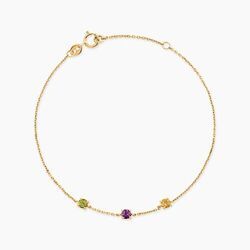 Histoire d'Or Bracelet Prisme Or Jaune P&eacute;ridot Am&eacute;thyste Citrine