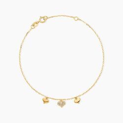 Histoire d'Or Bracelet Cheri Or Jaune Oxyde De Zirconium