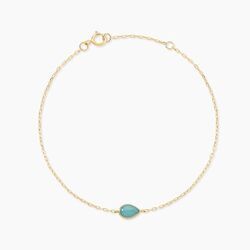 Histoire d'Or Bracelet Ond&eacute;e Or Jaune Amazonite