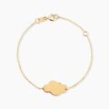 Bracelets sur Grenoble : Histoire d'Or Bracelet Helenia Nuage Gravable Or Jaune